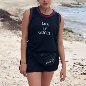 COPY - Black “Life Is Gucci” Basketball Jersey
